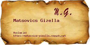 Matsovics Gizella névjegykártya