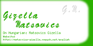 gizella matsovics business card